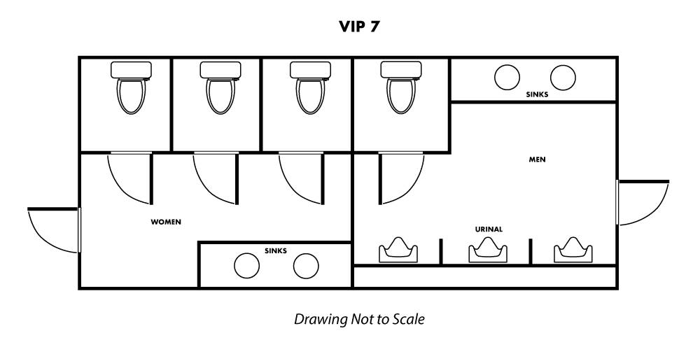 VIP 7 - 7 Station Restroom Trailer Rental